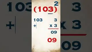Square Trick |  number near to 100 | square of 103 | #shorts | #short #viral #square
