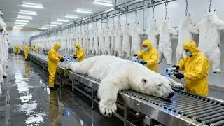 Inside the Polar Bear Factory: Transforming Arctic Kings into $100,000 Rugs (Full Process)