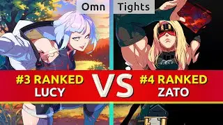 GGST ▰ Omn (#3 Ranked Lucy) vs Tights (#4 Ranked Zato). High Level Gameplay
