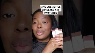 MAC lipglass air swatches + review on dark skin #lipglossswatches