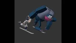 Gorilla Robot and Inspector Gadget - Rig and Animation