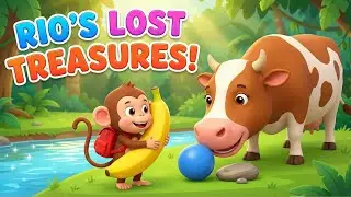 Little Monkey’s Jungle Fear | Mooing Friend Brings Back His Cheer | Kids Jungle Show