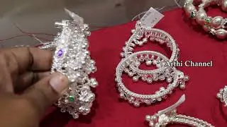 silver Anklets for girl kids & Silver Bangles collection // TNagar saravana store Elite