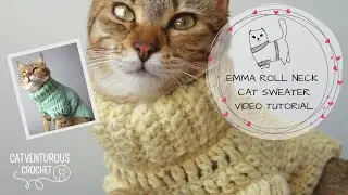 Emma Roll Neck Cat Sweater - Catventurous Crochet