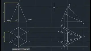 Projections of Solids | Pyramid | AutoCAD 2022