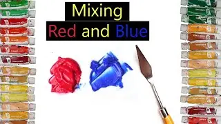 Red and Blue Color Mixing | Satisfying & Educational
