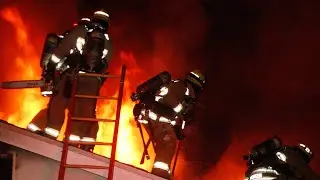 LACoFD Structure Fire (Row of Garages) Station 3