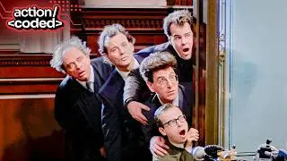 ghostbusters ii (1989) - courtroom slime explodes and releases two ghosts