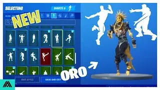 Fortnite Oro Skin Showcase with Emotes