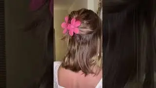 Flower Clip 🌸 On Short Hair #hairstyle #hairtutorial #peinadosfaciles