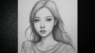 Beautiful Girl Pencil Sketch Drawing 😍 | Realistic Portrait Drawing