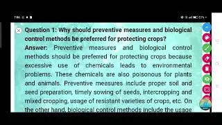 Why should preventive measures and biological control methods be preferred for protecting crops?