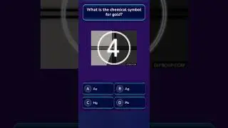 Do You Know the Chemical Symbol for Gold? 🧪 | MCQs Quiz #shorts
