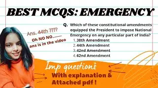 Emergency MCQs| National Emergency| EMERGENCY PROVISIONS| #dullb2022 #bhullb  #polity