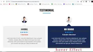 How to Testimonial Section using html css