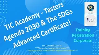 TIC Academy Tasters - SDG Advanced Certificate