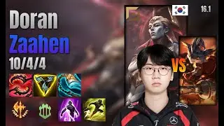 Doran Top Zaahen vs Rumble lol KR solo rank Full Game 16.1 | 도란 자헨 vs 럼블