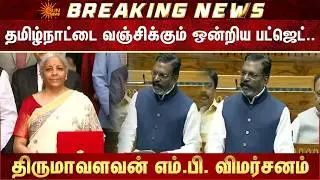Thirumavalavan Speech | Union Budget | BJP Government | Nirmala Sitharaman | Modi | Sun News