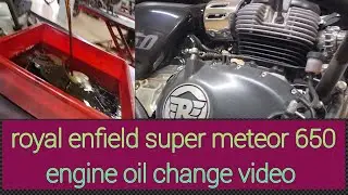 royal enfield 650 super meteor engine oil change video