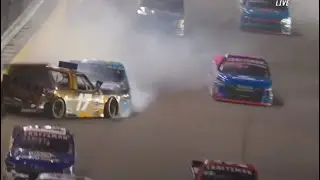 FINISH OF STAGE 2 (BIG CRASH) - 2023 Nascar Truck Series Las Vegas