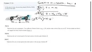 Problem 17.33 Race car and friction