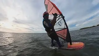 LAKE RAY ROBERTS pre Storm windsurf foil session #windsurf #texas #storm