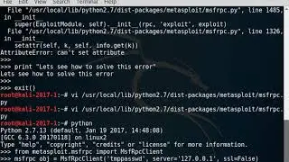Solution to AttributeError exception while using exploit module in pymetasploit - part2