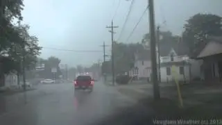 Raw Video - Possible Rain Wrapped Wall Cloud - Merlin Ontario