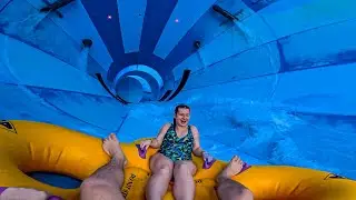 The BIGGEST CONE Water Slide in the WORLD at Hof van Saksen Waterpark