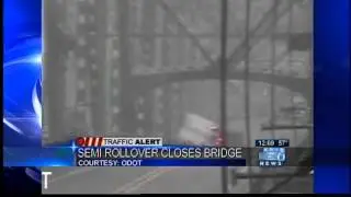 Truck rolls over on Astoria bridge