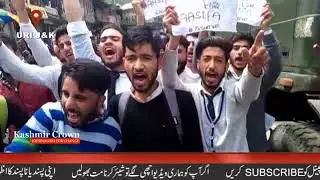 Students protest in Uri Baramulla Against Kathua rape-and-murder