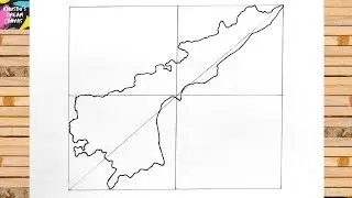 How to draw Andhra Pradesh map easily | Andhra Pradesh outline map