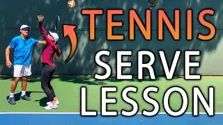 Tennis Beginner Serve Progressions With Adriana | Tennis Serve Lesson