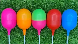 New Glitter Rainbow Lollipop Candy I Cutting| ASMR | Satisfying Video| Kinder 🏈| Kids Toys