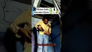 He Saved His Phone But Lost Something More 😂 | Train Comedy Reaction #funny #comedy  #shorts #yt