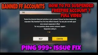 SUSPENDED ACCOUNT FIX ? || PING ISSUE || FREE FIRE ACCOUNT BAN || HOW TO LIFT SUSPENSION ? || FF