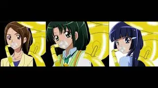 Smile Precure (2013) Namie Sasaki And Nao Midorikawa And Aoki Reika Playing Sousaphone Duet Scene 