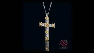 0.6 CTW Lab Diamond Pendant Cross 
