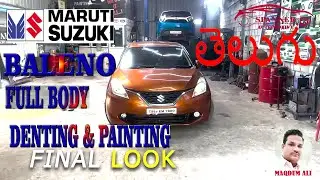 తెలుగు Maruti Suzuki Baleno Denting and Painting | car Mechanic Near Me | Hyderabad car mechanic