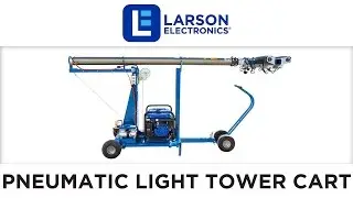 640 Watt Pneumatic Light Tower Cart w/ 4000VA Generator - 12 Hour Runtime - Four 160 Watt LED Lights