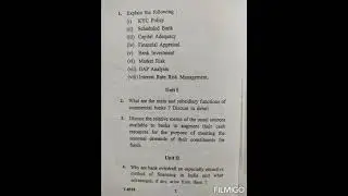Banking Operations Management (2022) (BOM)  Question paper #bba #mba #managementtimes #