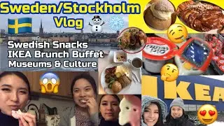 Sweden Stockholm Travel Vlog: Trying out Swedish snacks & food, IKEA Brunch Buffet, Museums, Scenery