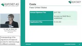 Understanding of the regulations and approval process for veterinary drugs in different - Beate Lohr