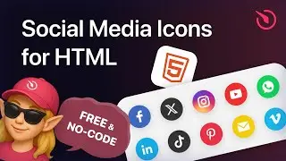 How to add Social Media Icons to HTML website [for FREE]