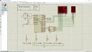 Electronic Queuing Project - Proteus Simulation - Microcontroller Project