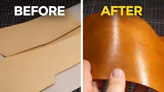 Preparing Leather for a Wallet  Dyeing with Fiebing&rsquo;s Pro & Resolene Finish - Leather Craft