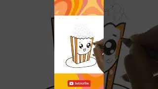 Drawing Popcorn in 60s! 🎨 #short