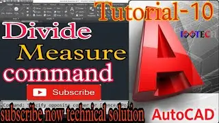 Divide command measure command in auto CaDD  hinde me tutorial -10