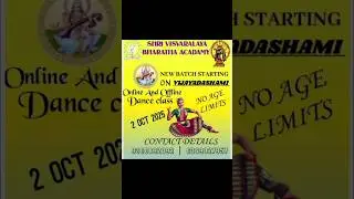 Admission open for online and offline classes # shri visvaralaya bharatham academy