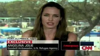 Angelina Jolie Interview In Haiti (Part 1/2)